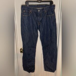 LEVI STRAUSS & CO 569 DARK WASH DENIM BLUE JEANS